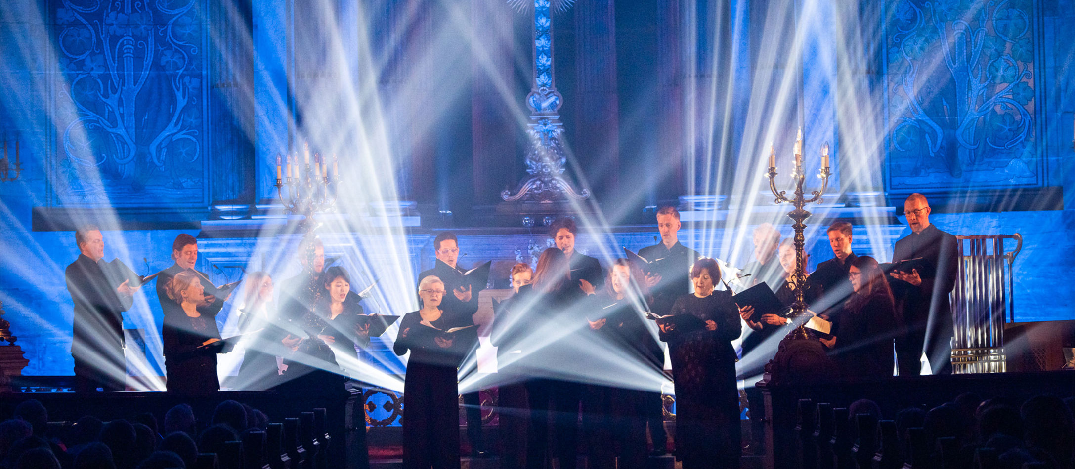 DR Vokalensemblet i forbindelse med koncerten Himmelsk Lys i Marmorkirken.