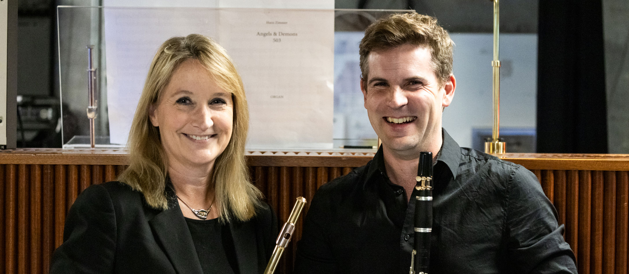 DR Symfoniorkestrets solister Ulla Miilmann og Johnny Teyssier. Her ved temakoncerten Raiders of the Symphony.